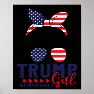 Póster Chica Trump sin disculpas desordenado Bun Trump 20
