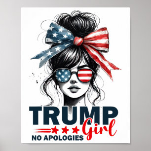 Póster Chica Trump Sin Disculpas Moño Desordenado Soltero