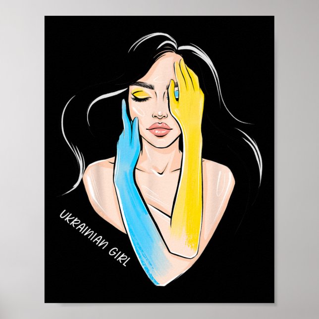 Póster Chica ucraniana mujeres  (Frente)