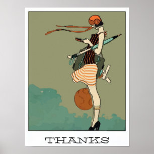 Póster Chica Universitario Textos, GRACIAS