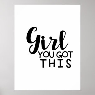 Póster Chica usted consiguió esto