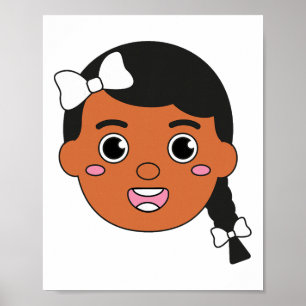Póster Chica Valiente Mes de la Historia Negra Mujeres Af