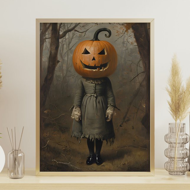 Póster Chica victoriano con cabeza de calabaza Muro de Ha (Subido por el creador)