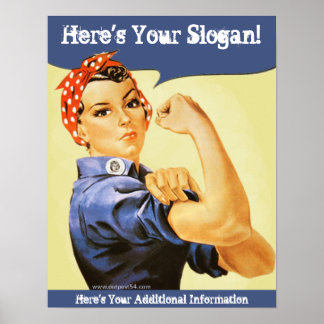 Póster Chica victoriosa Rosie Riveter Personalizado Poste