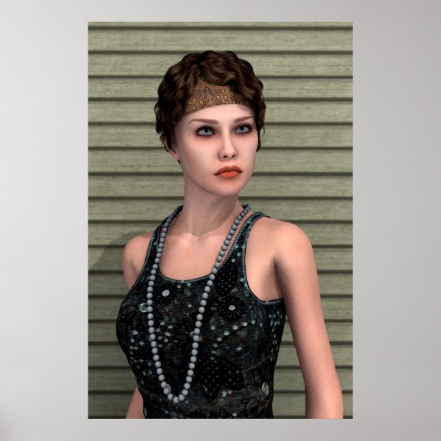 Póster Chica Vintage (Frente)