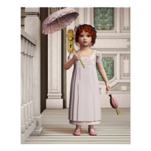 Póster Chica Vintage - Dulce Arte Retro de Estilo Victori