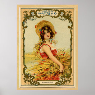 Póster Chica Vintage Harvest