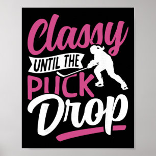 Póster Chica Vintage Hockey Sobre Hielo Llora Hasta Que C