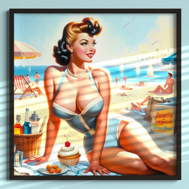 Póster Chica Vintage Summer Pin Up (Subido por el creador)