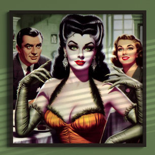 Póster Chica Vintage Vampire