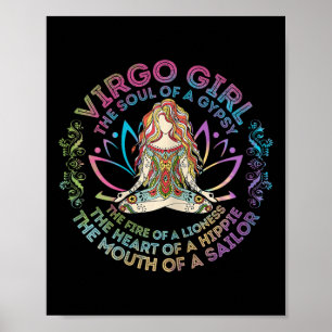 Póster Chica Virgo El Alma De Una Gitana Cumpleaños Hippi