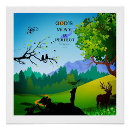 Póster Chica Y ardilla En La Vida Silvestre