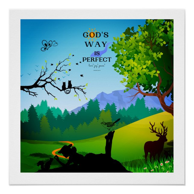 Póster Chica Y ardilla En La Vida Silvestre (Anverso)