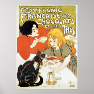 Póster Chica y gato, Alexandre Steinlen