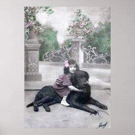 Póster Chica y su perro