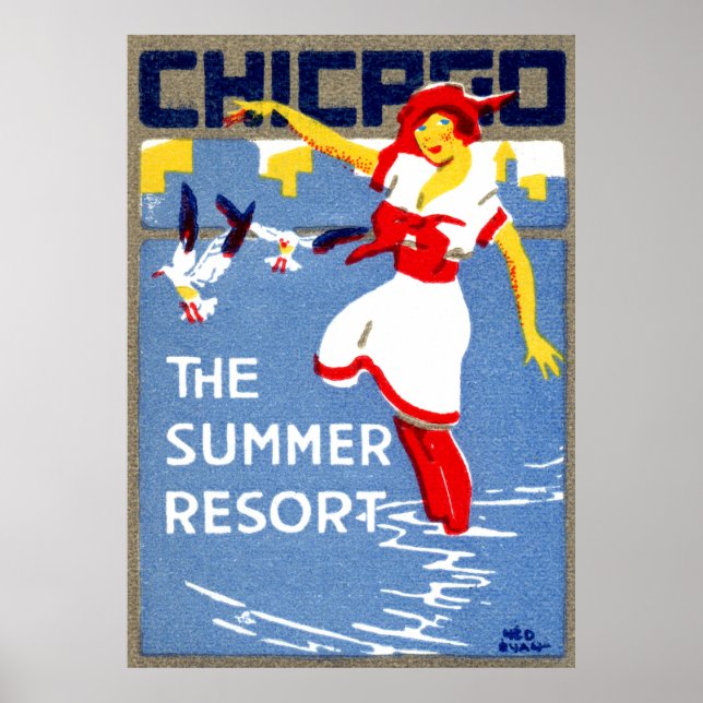 Póster Chicago 1912, The Summer Resort (Frente)