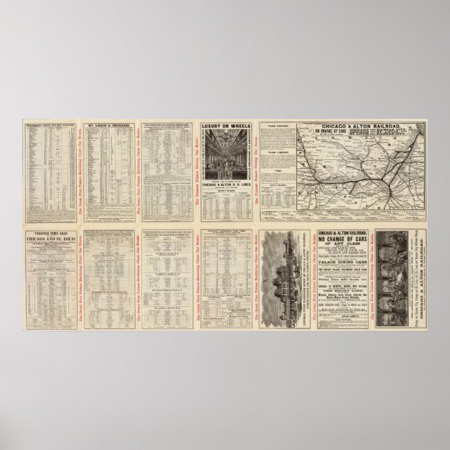 Póster Chicago and Alton Railroad 3 (Frente)