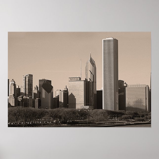 Póster Chicago Anticuado (Frente)