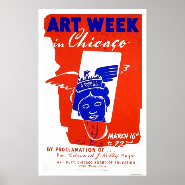 Póster Chicago Art Week 1940 WPA (Frente)