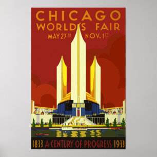 Póster Chicago exposición universal 1933