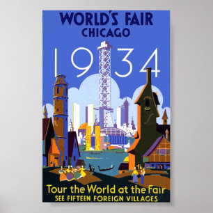 Póster Chicago exposición universal 1934