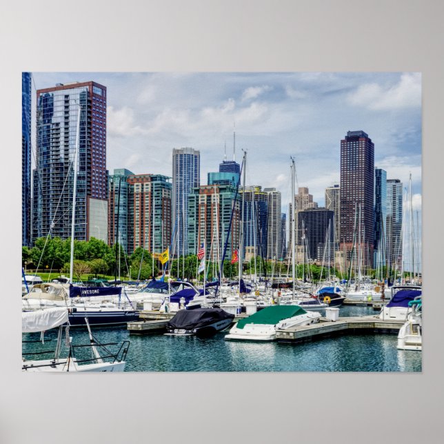 Póster Chicago Harbor (Frente)