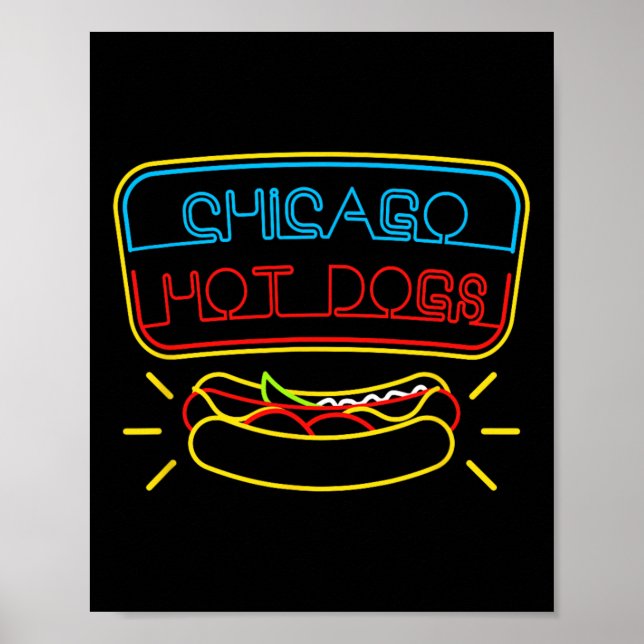 Póster Chicago Hot Dogs And Bbq Condiments  (Frente)