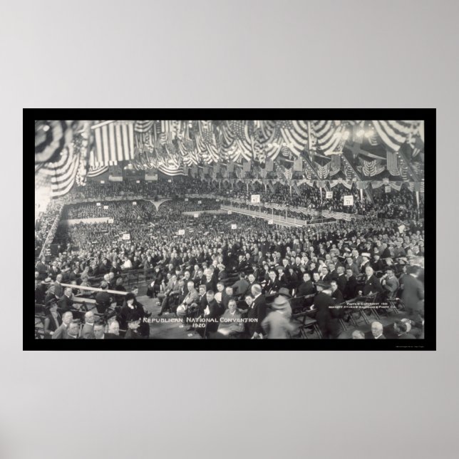 Póster Chicago, IL Foto Republicana 1920 (Frente)