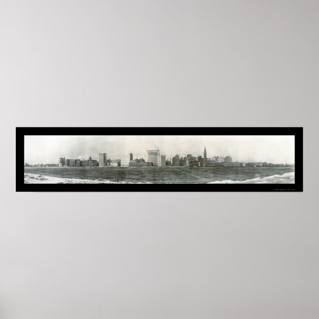 Póster Chicago IL Michigan Avenue Photo 1910 (Frente)