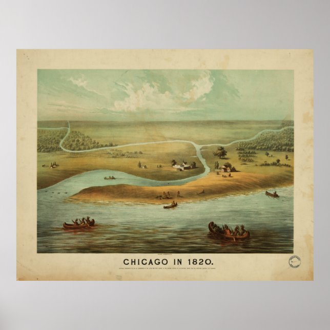 Póster Chicago, Illinois (1820) (Frente)