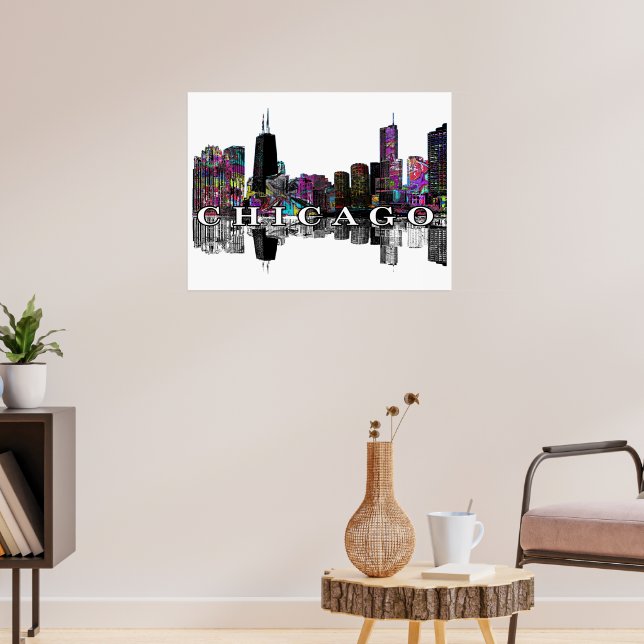Póster Chicago, Illinois en graffiti (Salón 3)