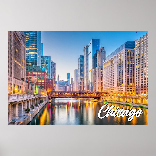 Póster Chicago, Illinois, Estados Unidos (Frente)