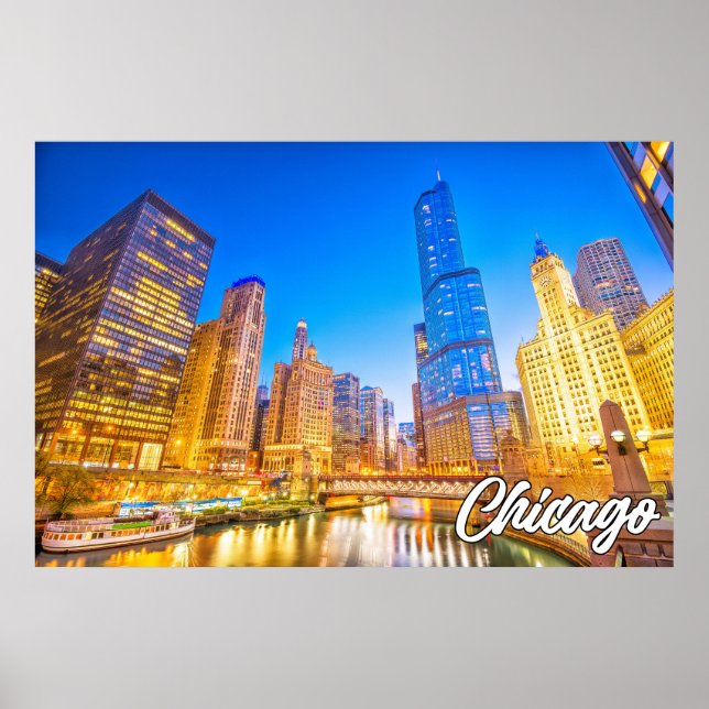 Póster Chicago, Illinois, Estados Unidos (Frente)