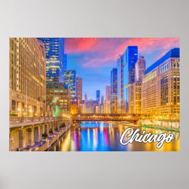 Póster Chicago, Illinois, Estados Unidos
