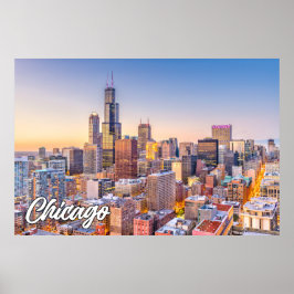 Póster Chicago, Illinois, Estados Unidos