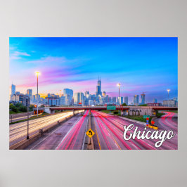 Póster Chicago, Illinois, Estados Unidos