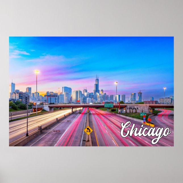 Póster Chicago, Illinois, Estados Unidos (Frente)