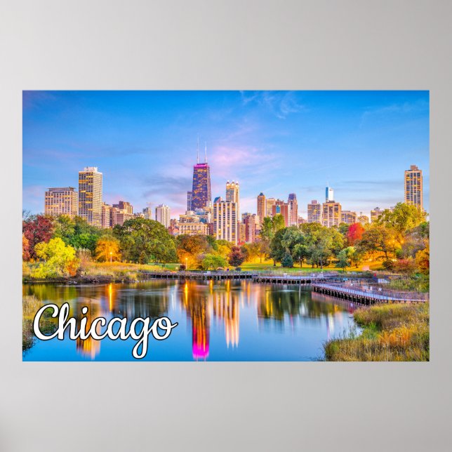 Póster Chicago, Illinois, Estados Unidos (Frente)