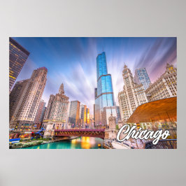 Póster Chicago, Illinois, Estados Unidos
