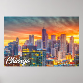 Póster Chicago, Illinois, Estados Unidos
