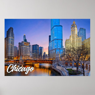 Póster Chicago, Illinois, Estados Unidos