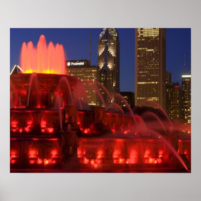 Póster Chicago, Illinois, Fuente de Buckingham (Frente)