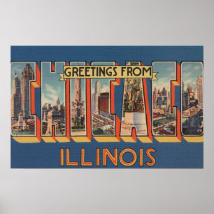 Póster Chicago, Illinois - Grandes Escenas de letras