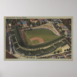 Póster Chicago, Illinois - Wrigley Field Cubs