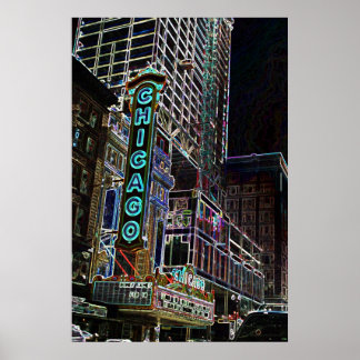 Póster Chicago Lights