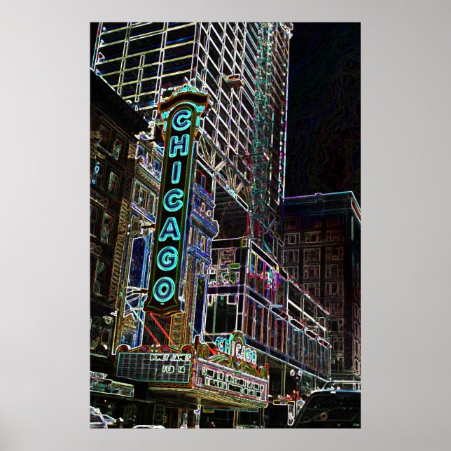 Póster Chicago Lights (Frente)