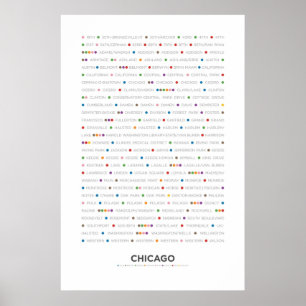 Póster Chicago - MetroDots