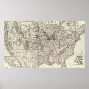 Póster Chicago Milwaukee y relais de San Pablo y