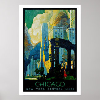 Póster Chicago ~ New York Central Lines