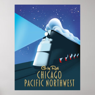 Póster Chicago Pacífico Noroeste